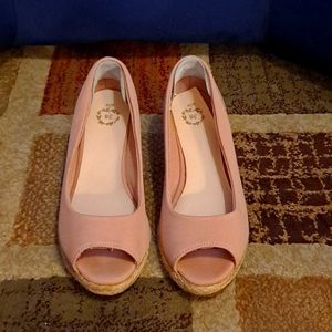 Light pink wedges, womens size 38